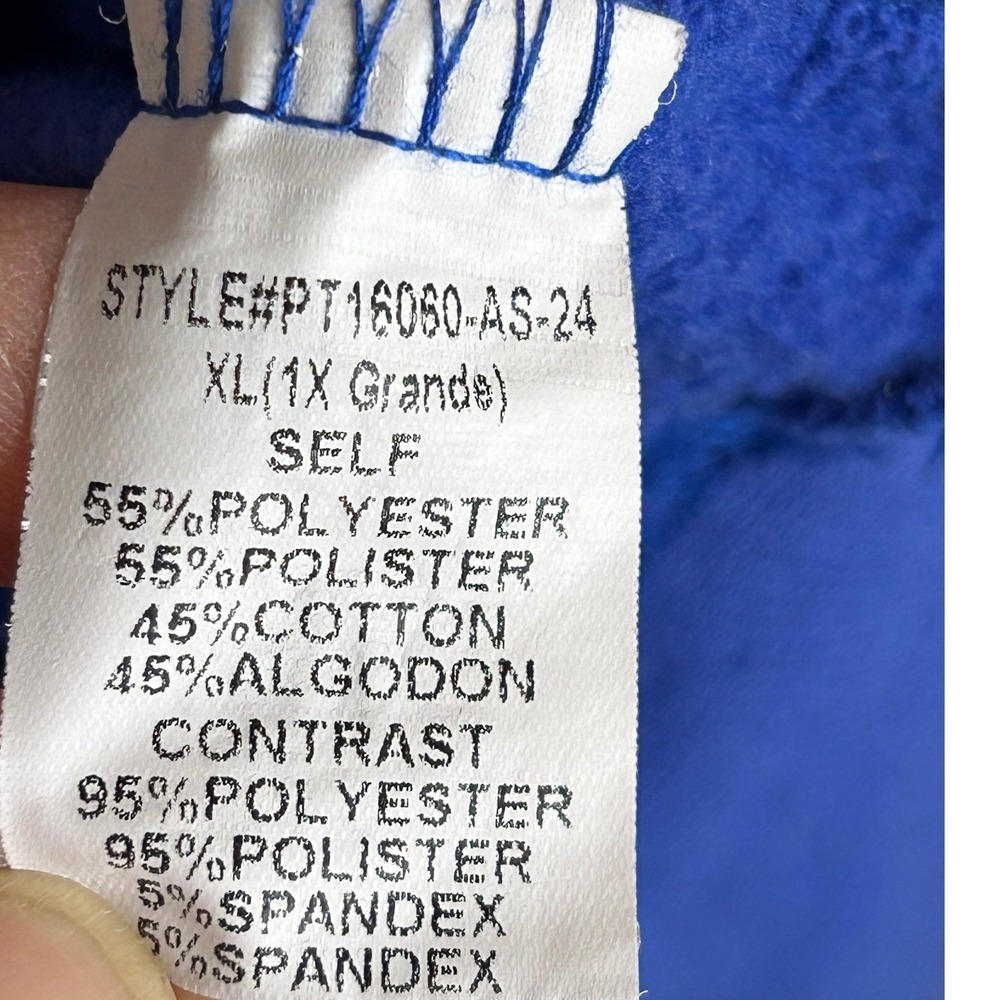 AS Revival Royal Blue Snap Neck Fleece Pullover Sweatshirt XL PT16060-AS-24 - Picture 3 of 4